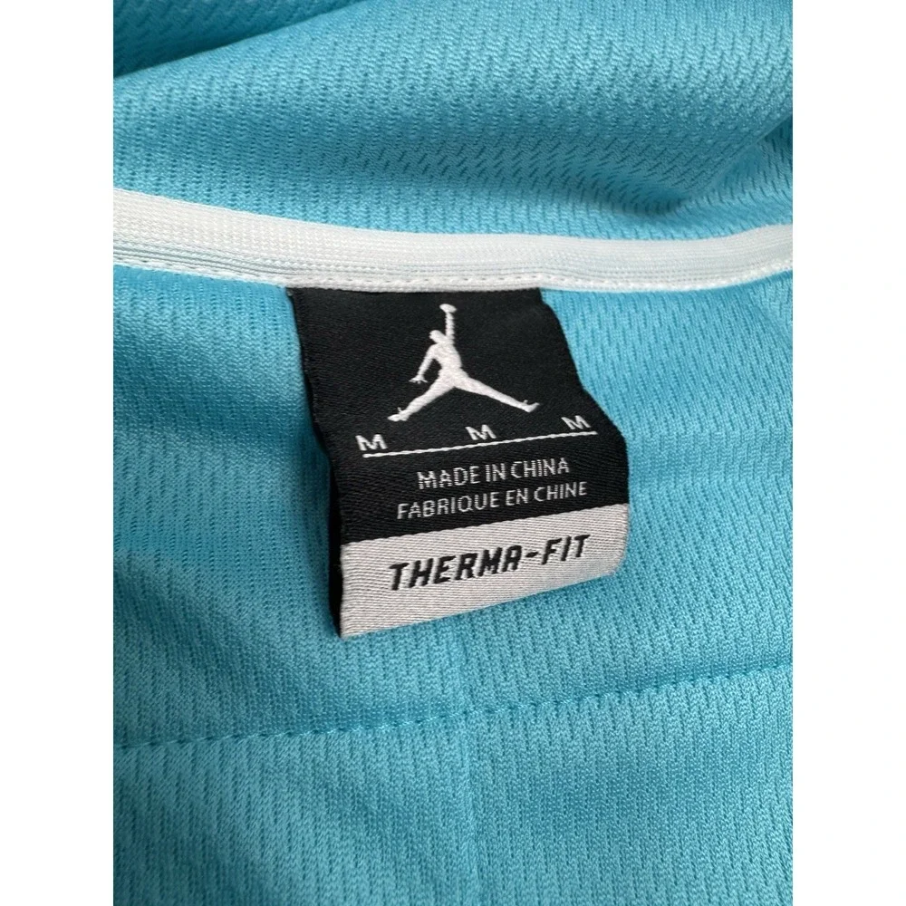 Nike Air Jordan Hoodie Jacket Mens Medium Cyan Blue Sweatshirt Basketball NBA